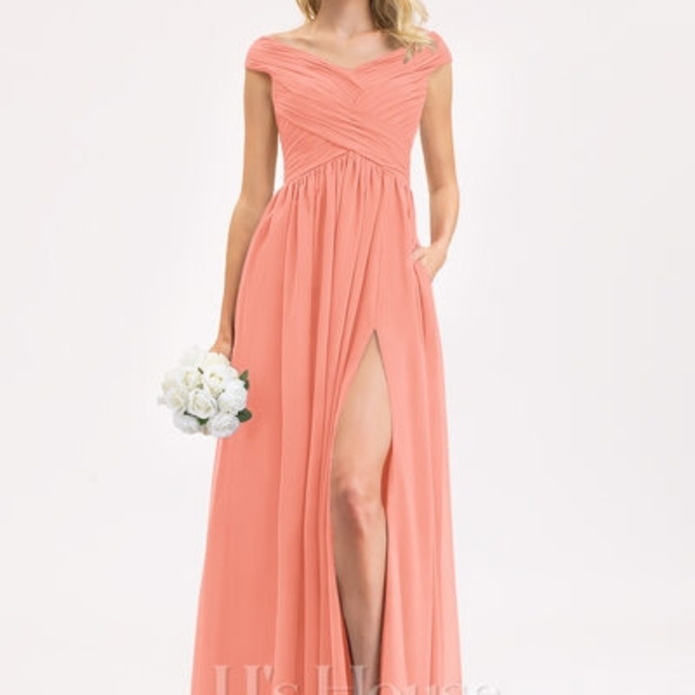 JJs House Coral Bridesmaids Dress